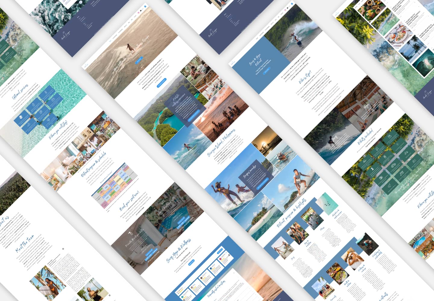 fitness website design layout for Awake Siargao